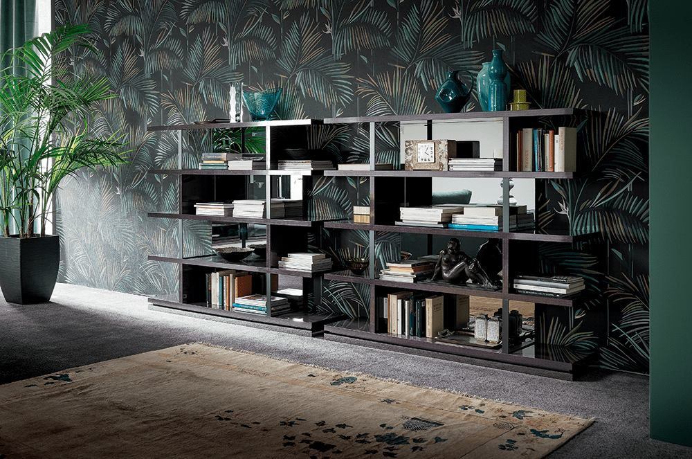 Use Grey And Neutrals To Anchor The Space Alf Italia Bookcases Heritage Bookcase 10366969479232